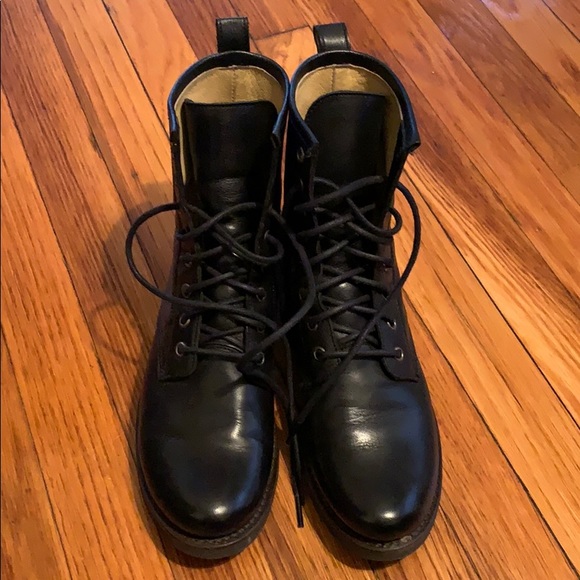 Frye Shoes - Frye Veronica combat boots-worn once.